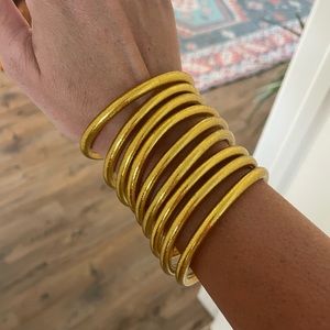 Set of 9 BuDhaGirl Gold All Weather Bangles